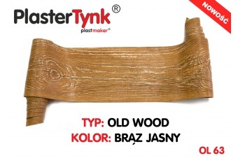 Elastyczna deska elewacyjna PLASTERTYNK Old Wood  " brąz jasny " OL 63  21x240cm